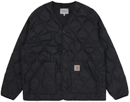 Carhartt WIP Thick Jacket with Logo Print - Black CHXJKA202052F-BKX Carhartt WIP Thick Jacket with Logo Print - Black CHXJKA202052F-BKX
