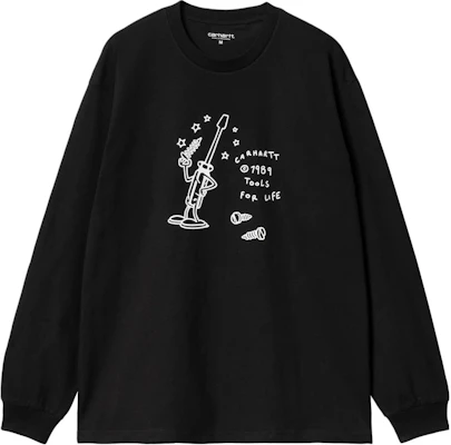 Carhartt WIP 工具生活圖案黑色長袖T恤 圓領 I033248-0D2-XX Buy Carhartt WIP 工具生活圖案黑色長袖T恤 圓領 I033248-0D2-XX