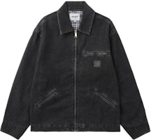 Carhartt WIP Unisex Black Denim Jacket with Zip Closure Long Sleeve CHXJKA242006NBKX Carhartt WIP Unisex Black Denim Jacket with Zip Closure Long Sleeve CHXJKA242006NBKX