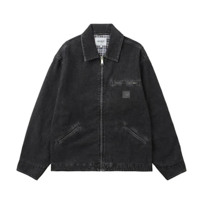 Carhartt WIP Unisex Black Denim Jacket with Zip Closure Long Sleeve CHXJKA242006NBKX