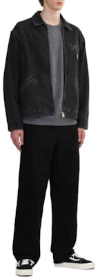 카하트 WIP 유니섹스 블랙 데님 재킷 지퍼 클로저 긴팔 CHXJKA242006NBKX Sizing 카하트 WIP 유니섹스 블랙 데님 재킷 지퍼 클로저 긴팔 CHXJKA242006NBKX