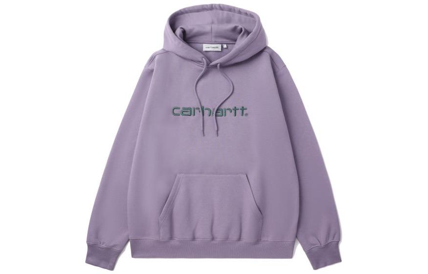 Carhartt WIP Unisex Embroidered Logo Hoodie Rose Purple. CHXSWF23I547L