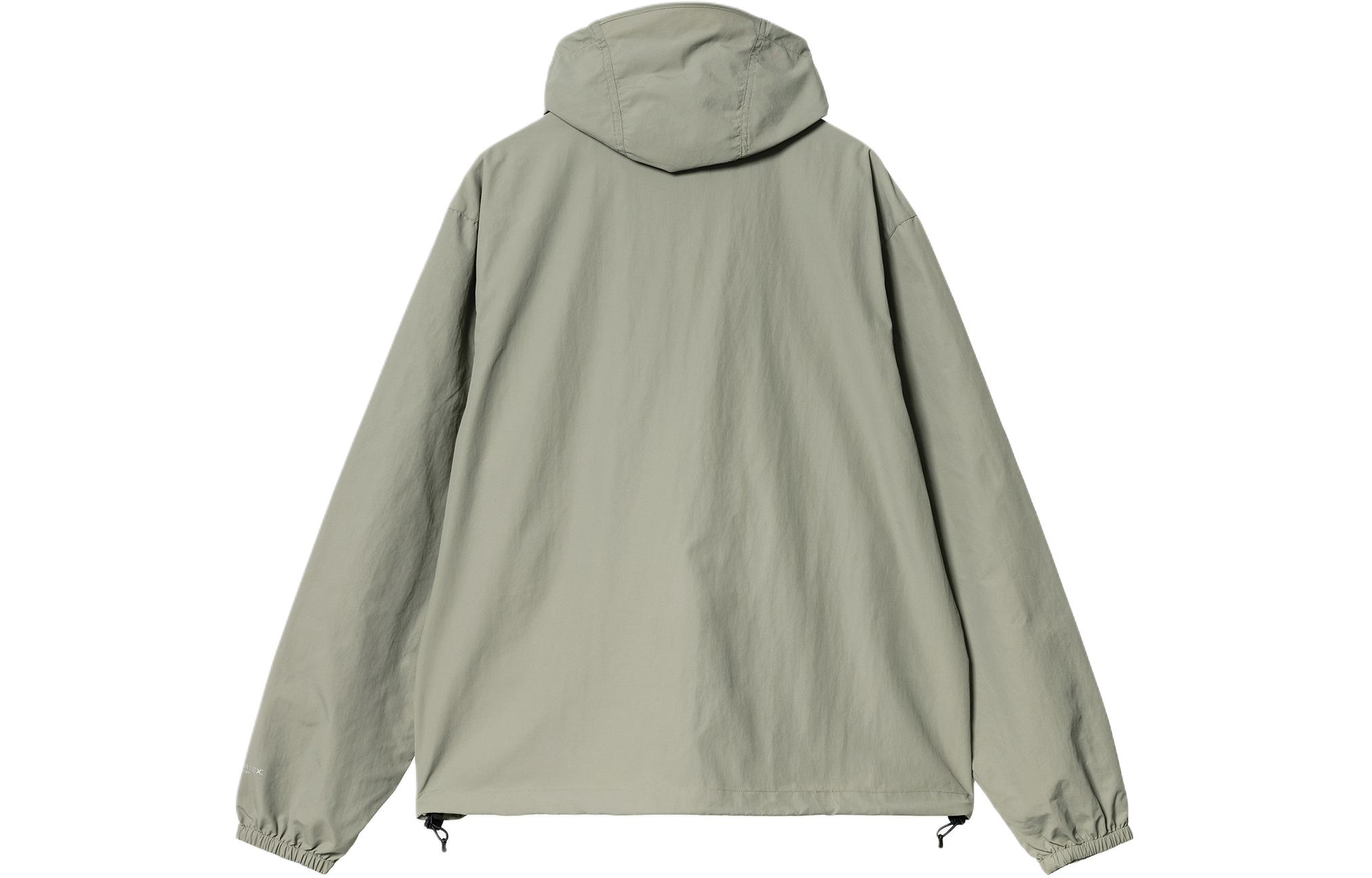 Carhartt WIP Unisex Solid Color Logo Patch Hoodie Jacket Grey Green A241042-0FL 圖 3