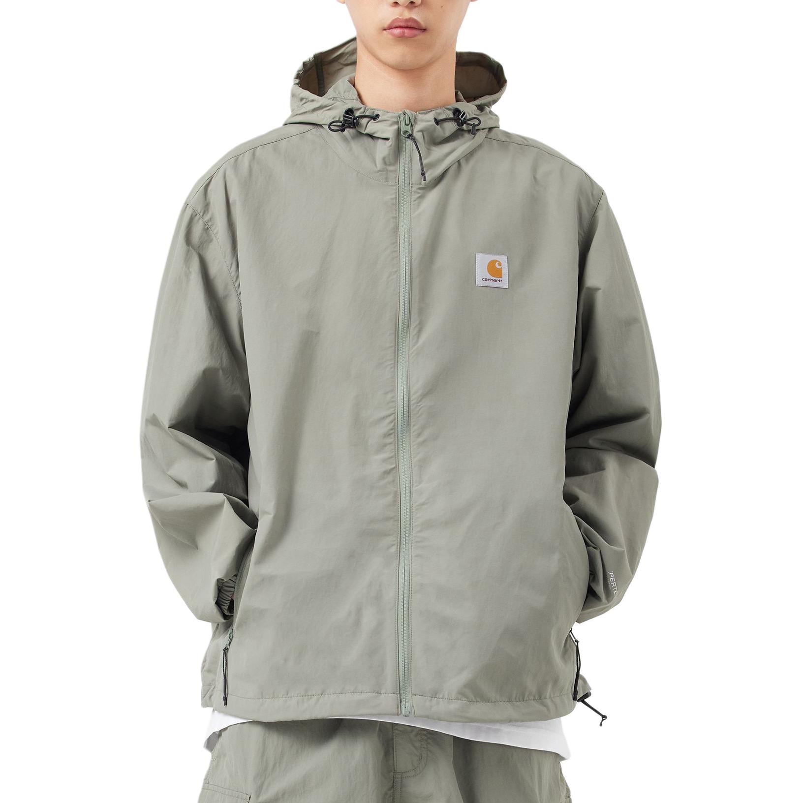 Carhartt WIP Unisex Solid Color Logo Patch Hoodie Jacket Grey Green A241042-0FL 圖 4