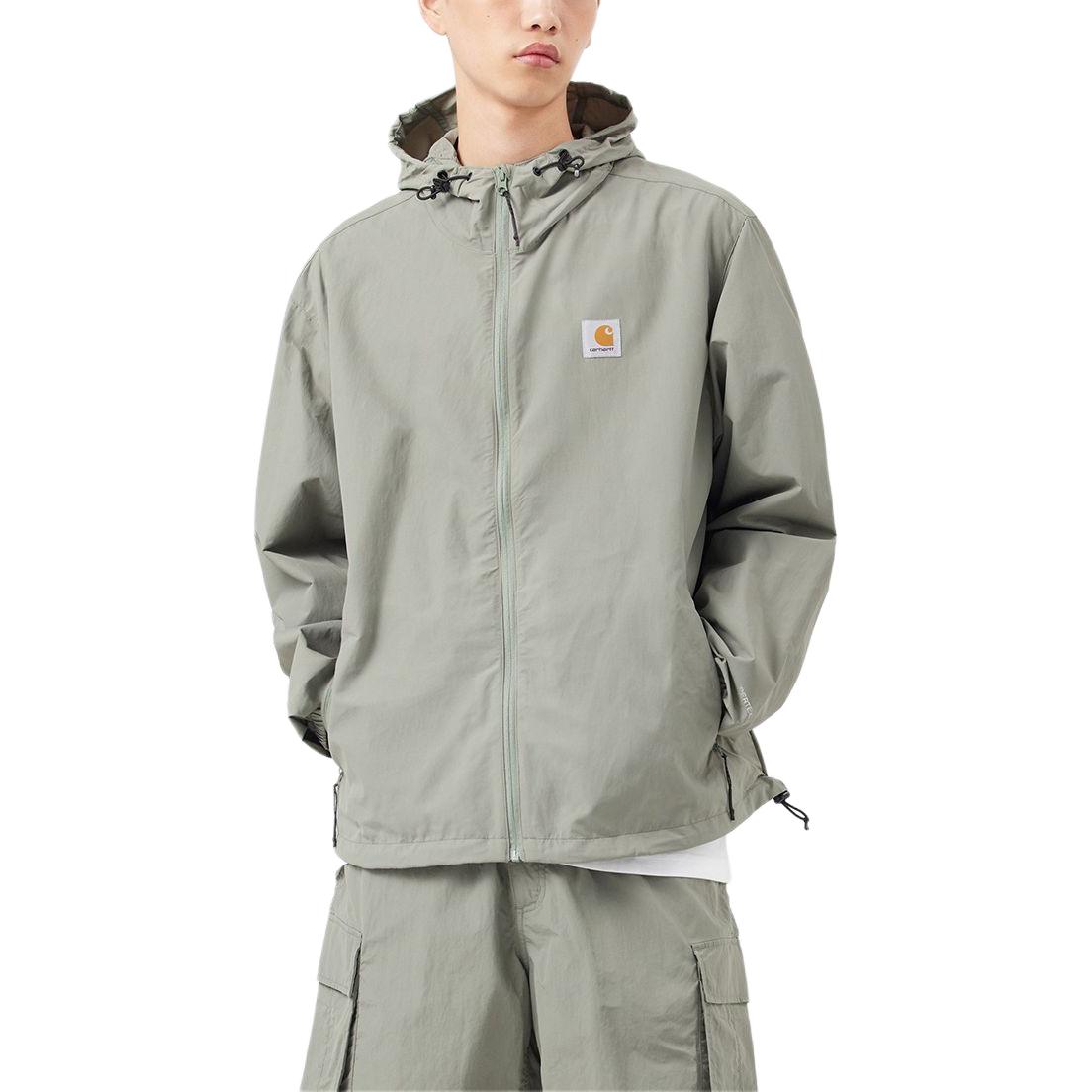 Carhartt WIP Unisex Solid Color Logo Patch Hoodie Jacket Grey Green A241042-0FL 圖 6