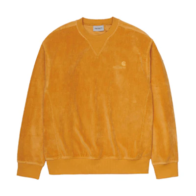 Carhartt WIP United Script Loose Fit Yellow Crewneck Sweatshirt I028275-0G1-00