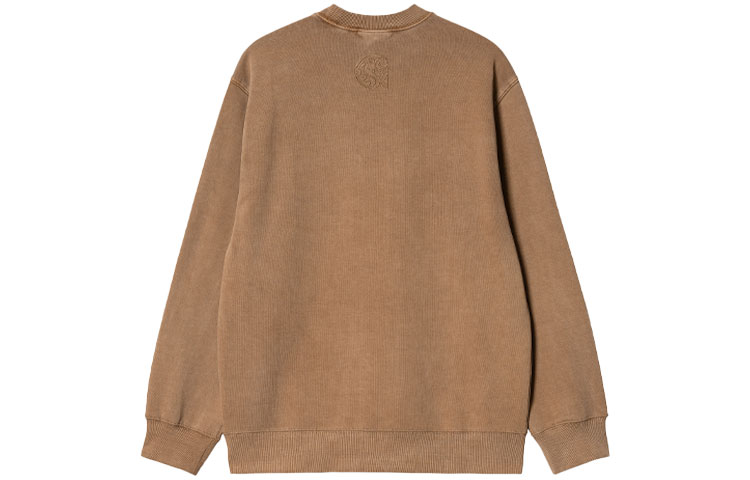 Carhartt WIP Verse Script Brown Crewneck Sweatshirt Embroidered Logo I030640-HZ-GD 圖 3
