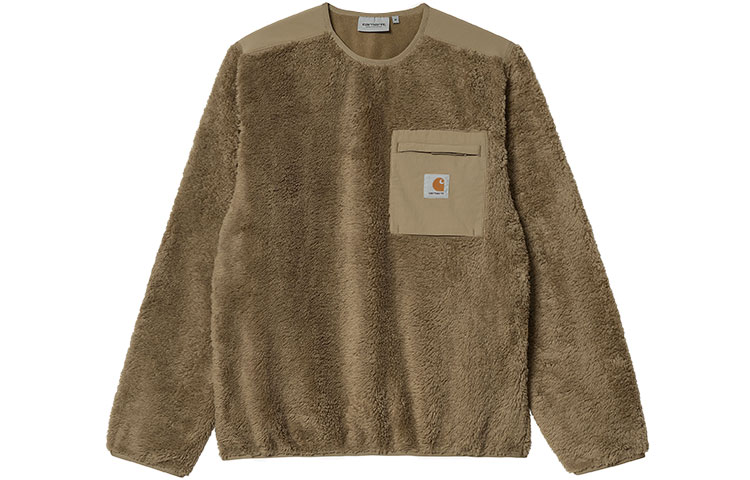 Carhartt WIP Vintage Washed Crewneck Fleece Sweatshirt Khaki Winter I029569-0EK-XX