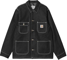 Carhartt WIP Washed Denim Jacket Men’s Long Sleeve Button-Up - Dark Black I031896-89-01 Carhartt WIP Washed Denim Jacket Men’s Long Sleeve Button-Up - Dark Black I031896-89-01