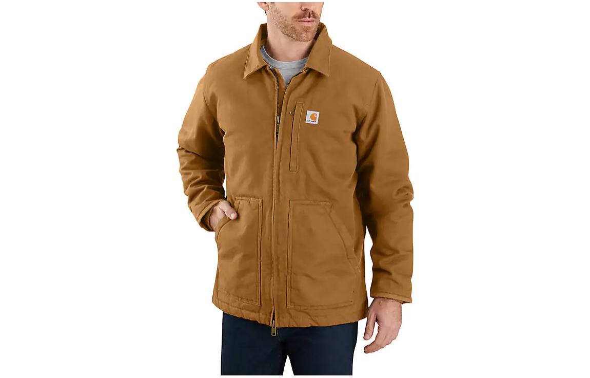 Order Carhartt WIP Washed Duck Sherpa-Lined Loose Fit Jacket - Cold-Resistant Coat 104293