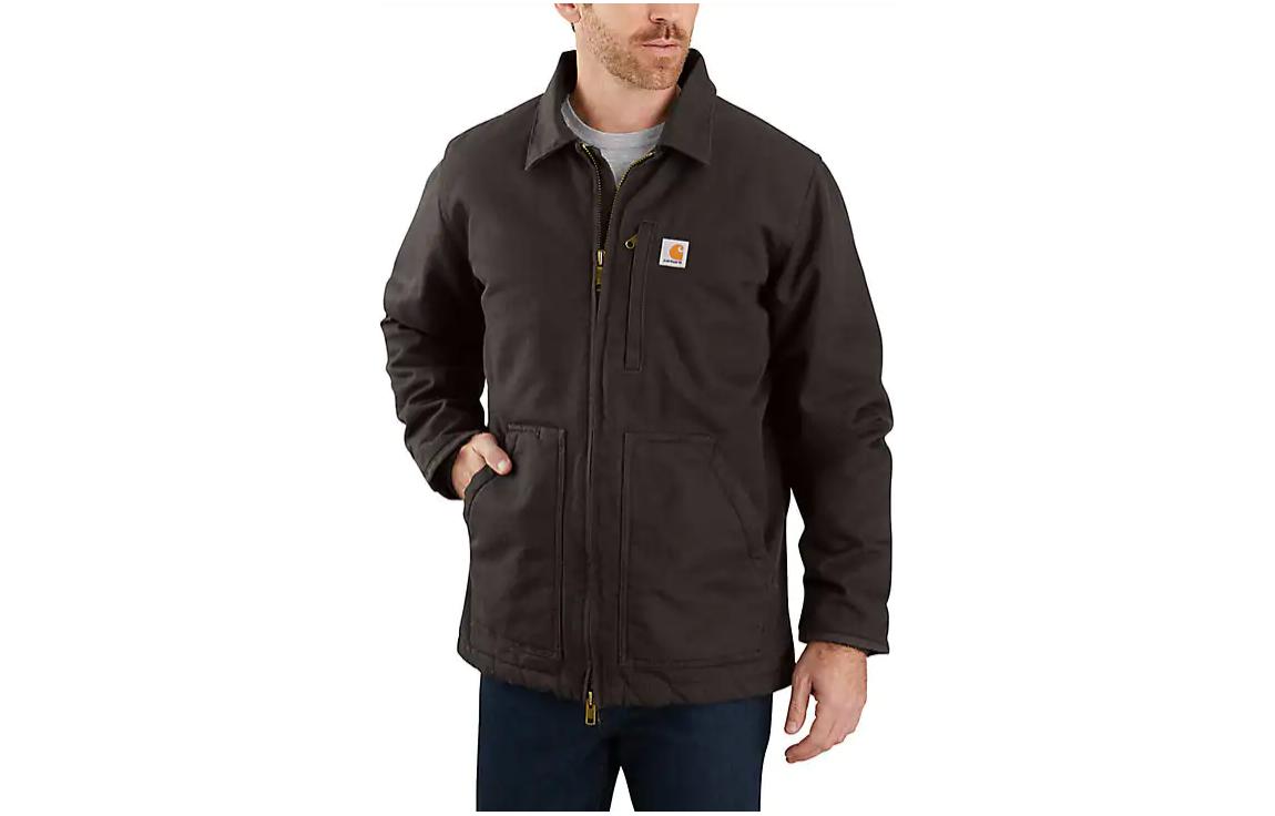 Lookbook Carhartt WIP Washed Duck Sherpa-Lined Loose Fit Jacket - Cold-Resistant Coat 104293