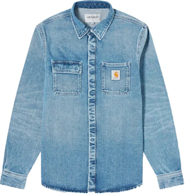 カーハート WIP ウォッシュ ヴィンテージ デニムジャケット ブルー I027545-01-WJ Buy カーハート WIP ウォッシュ ヴィンテージ デニムジャケット ブルー I027545-01-WJ