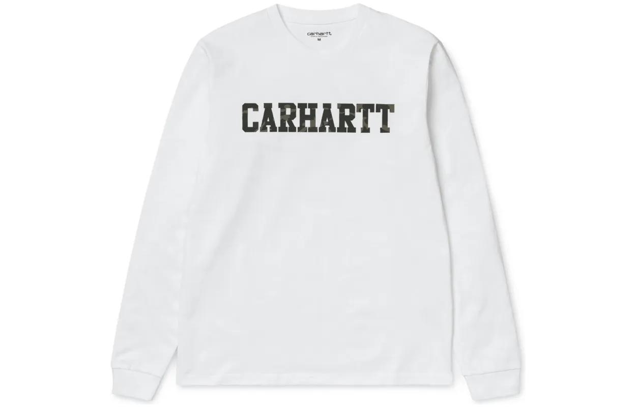 Carhartt WIP White Camo Letter Crewneck Long-Sleeve Sweatshirt I024805-02-93