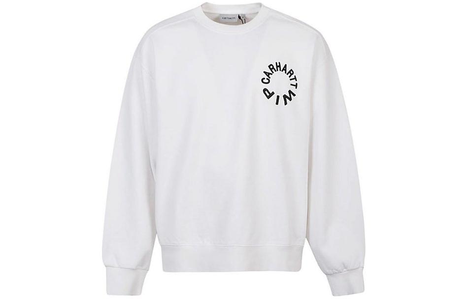 Carhartt WIP White Casual Logo Print Crewneck Sweatshirt I03245300-A06
