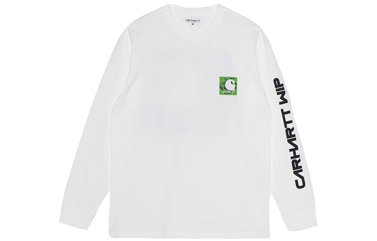 Carhartt WIP White Crewneck Sweatshirt with Letter Logo Print I029606-02-XX