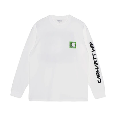 Carhartt WIP White Crewneck Sweatshirt with Letter Logo Print I029606-02-XX