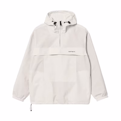 Carhartt WIP White Half-Zip Hoodie Jacket with Logo I030008-0D3-XX