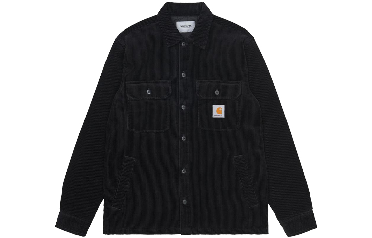 Carhartt WIP Whitsome Black Corduroy Shirt Jacket Vintage Style I028827-89-00