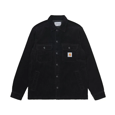 Carhartt WIP Whitsome Black Corduroy Shirt Jacket Vintage Style I028827-89-00
