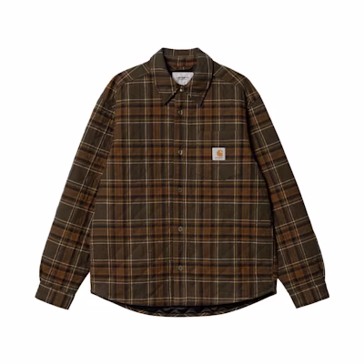 Carhartt WIP Wiles Check Shirt Jacket Green Plaid Long Sleeve Outerwear. I032212-1P6-XX