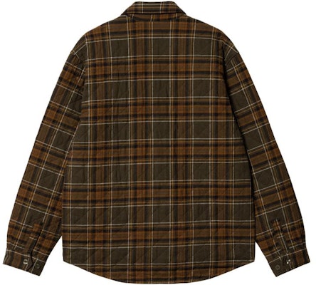 Carhartt WIP Wiles Kemeja Jaket Kotak Hijau Lengan Panjang Outerwear. I032212-1P6-XX Lookbook Carhartt WIP Wiles Kemeja Jaket Kotak Hijau Lengan Panjang Outerwear. I032212-1P6-XX