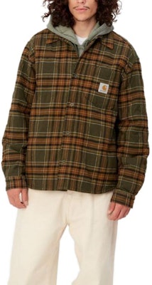 Carhartt WIP Wiles Kemeja Jaket Kotak Hijau Lengan Panjang Outerwear. I032212-1P6-XX Shop Carhartt WIP Wiles Kemeja Jaket Kotak Hijau Lengan Panjang Outerwear. I032212-1P6-XX