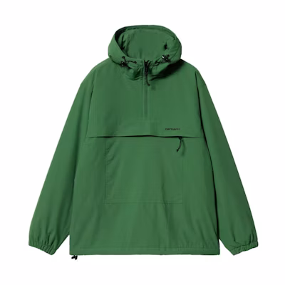Carhartt WIP Windbreaker Pullover Hoodie Green Letter Logo Design I030820-1SH-XX