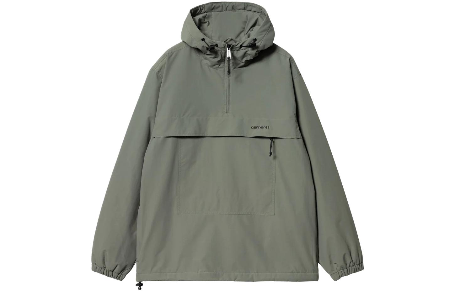 Carhartt WIP Windbreaker Pullover Hoodie Smoke Green Loose Fit Long Sleeve I030820-1QC-XX