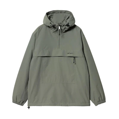 Carhartt WIP Windbreaker Pullover Hoodie Smoke Green Loose Fit Long Sleeve I030820-1QC-XX