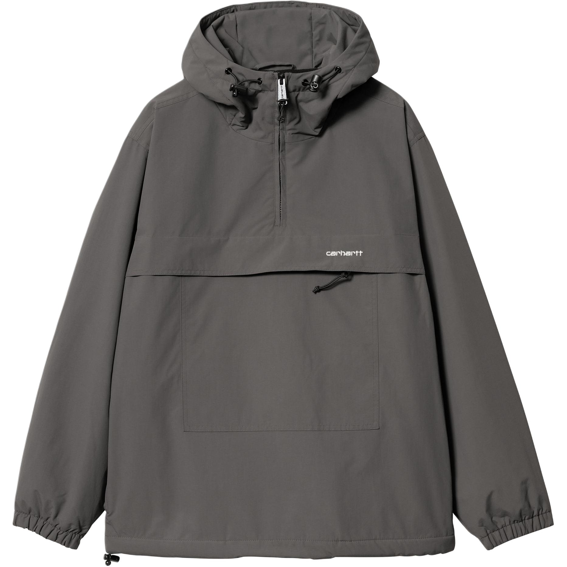 Carhartt WIP Windbreaker Pullover Jacket Graphite (Unisex Adjustable Hood Winter) I030820-2IF-XX