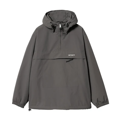 Carhartt WIP Windbreaker Pullover Jacket Graphite (Unisex Adjustable Hood Winter) I030820-2IF-XX
