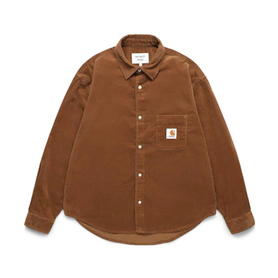 Carhartt WIP Awake NY SS23 Brown Pocket Logo Shirt Jacket Unisex. AWK-CAR23-TP001-BRO