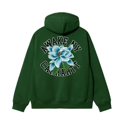 Carhartt WIP Awake NY SS23 Floral Logo Hoodie Unisex Green. I031350-1CF-XX