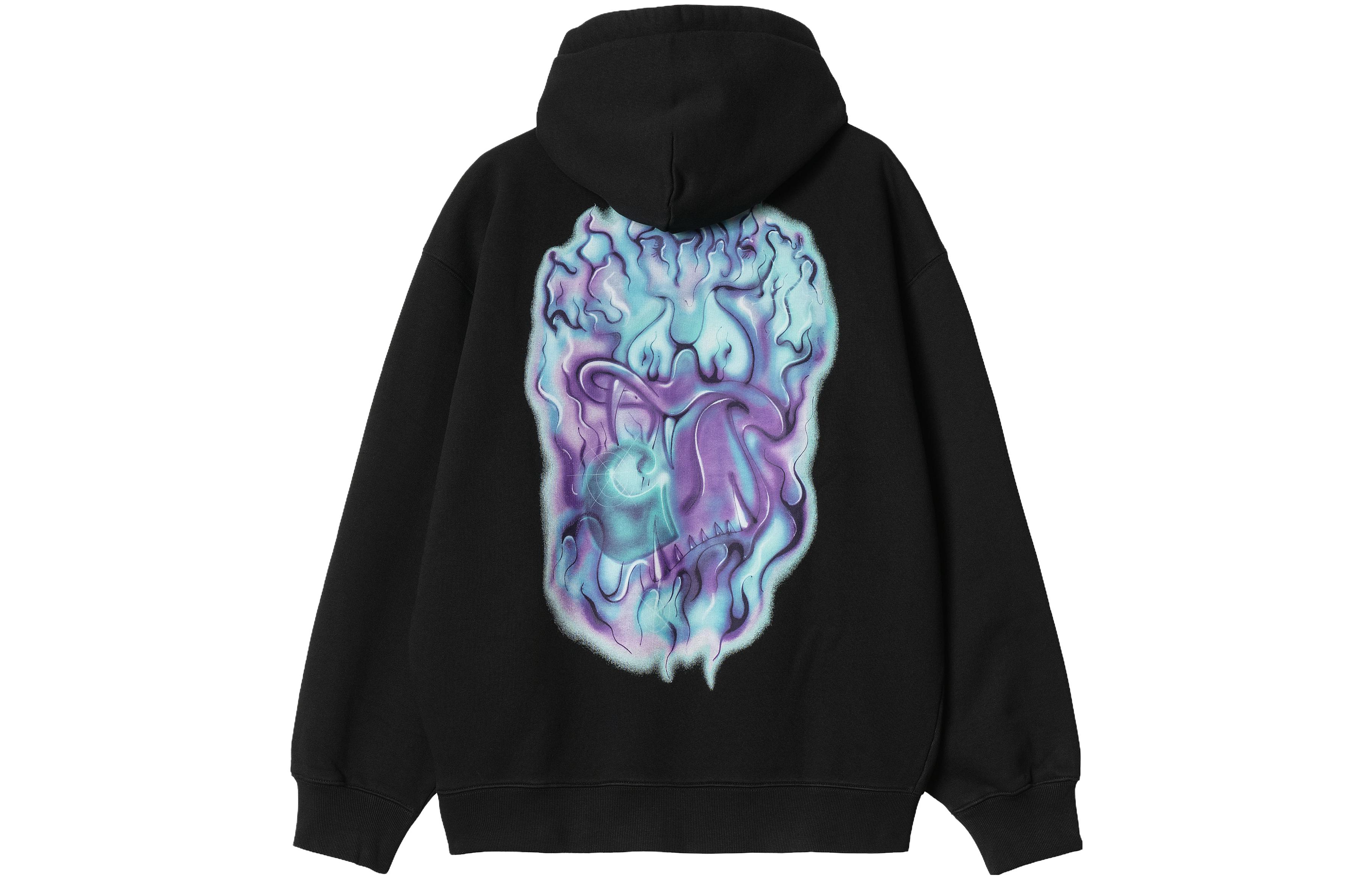 Carhartt WIP Babybrush Hoodie Graffiti Print Black Pullover Hoodie I032163-89-XX 圖 2