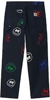 Carhartt WIP x CIVILIST BERLIN Single Knee Pant Smiley Print Work Pants Navy I030248-0VS-02 Carhartt WIP x CIVILIST BERLIN Single Knee Pant Smiley Print Work Pants Navy I030248-0VS-02