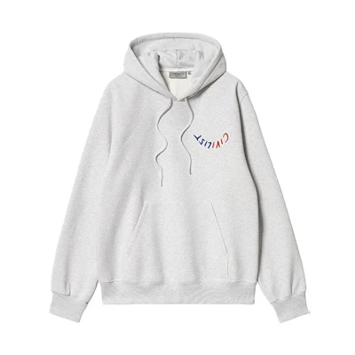 Carhartt WIP CIVILIST BERLIN Smiley Embroidered Logo Hoodie Unisex Gray I030176-482-00