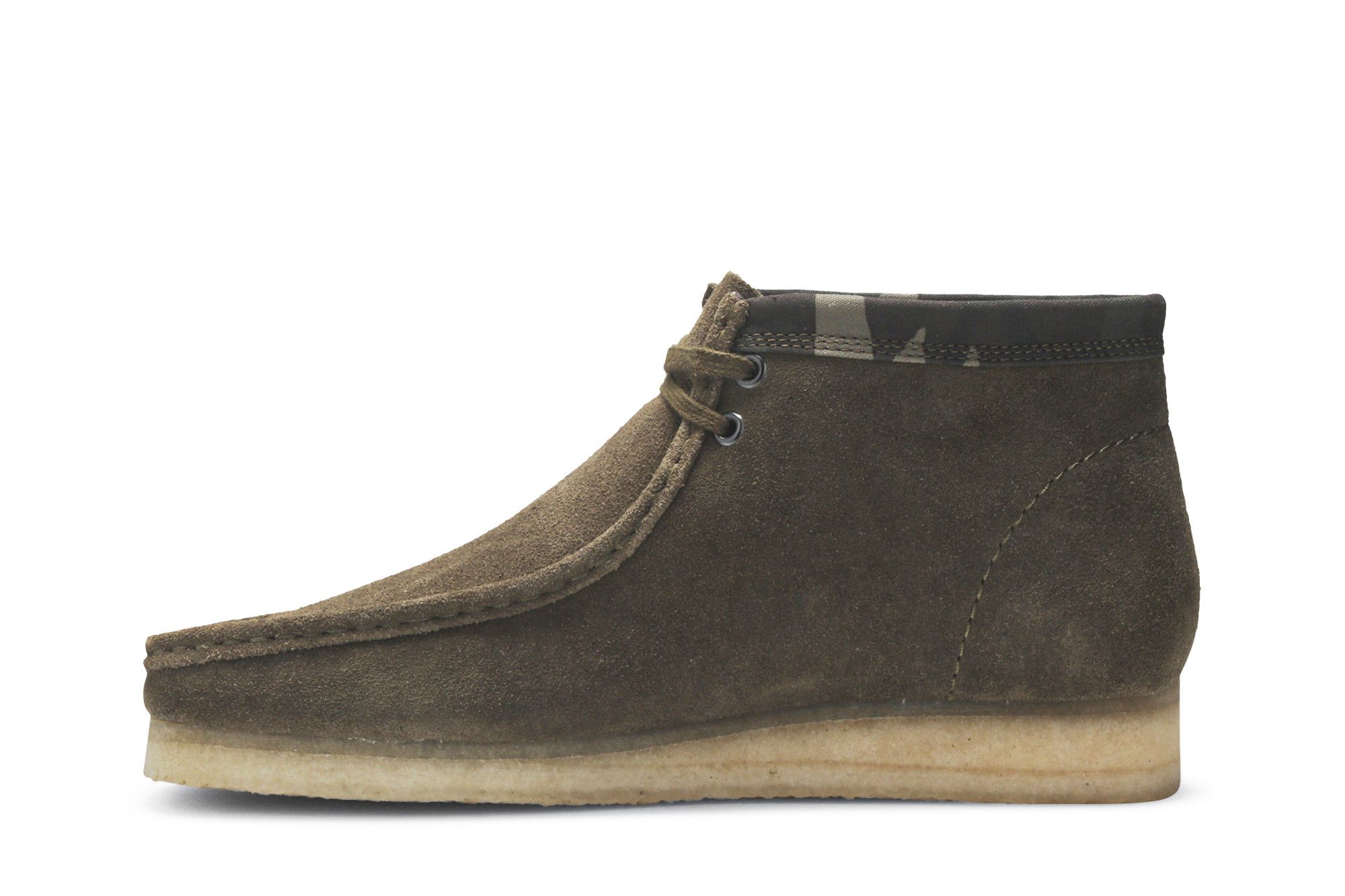 Lookbook Carhartt WIP x Clarks Wallabee 'Olive Camo' Kasut Lelaki Kelabu Hijau 26146168