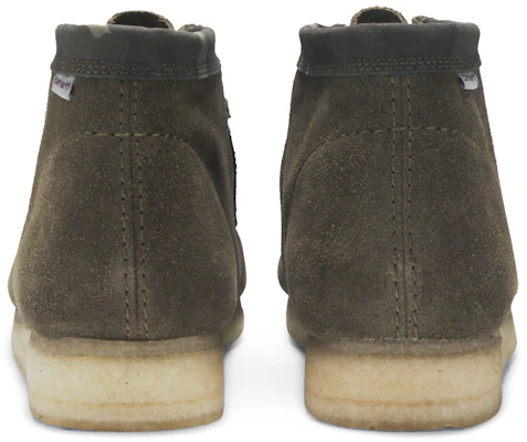 Carhartt WIP x Clarks Wallabee 'Olive Camo' Kasut Lelaki Kelabu Hijau 26146168 Details for Carhartt WIP x Clarks Wallabee 'Olive Camo' Kasut Lelaki Kelabu Hijau 26146168