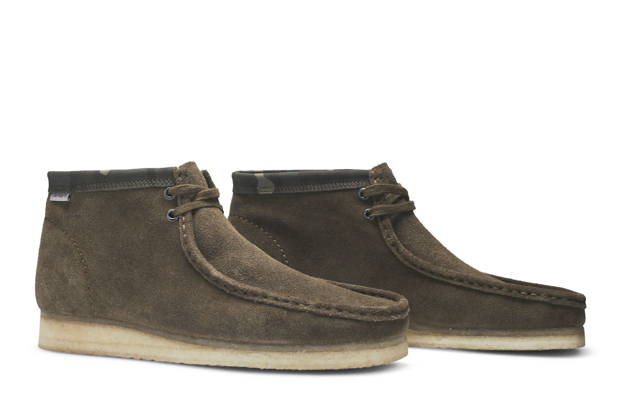 Cheap Carhartt WIP x Clarks Wallabee 'Olive Camo' Kasut Lelaki Kelabu Hijau 26146168
