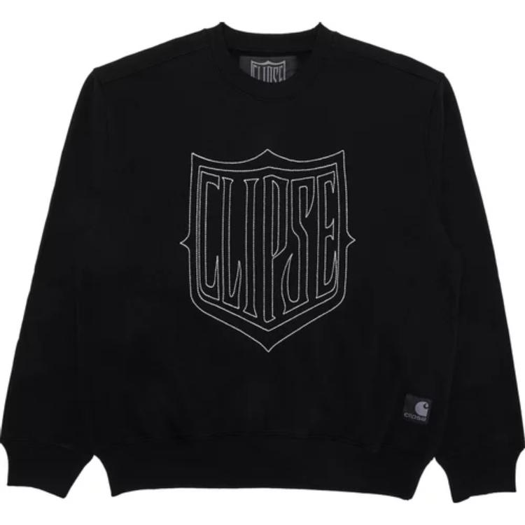 Carhartt WIP Clipse SS24 Logo Pullover Hoodie Unisex Black I035098-BLACK