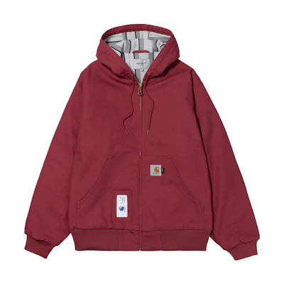 Carhartt WIP IAB Studios IAB OG Active Jacket Red FW23 Embroidered Hoodie. A232042-21KXX