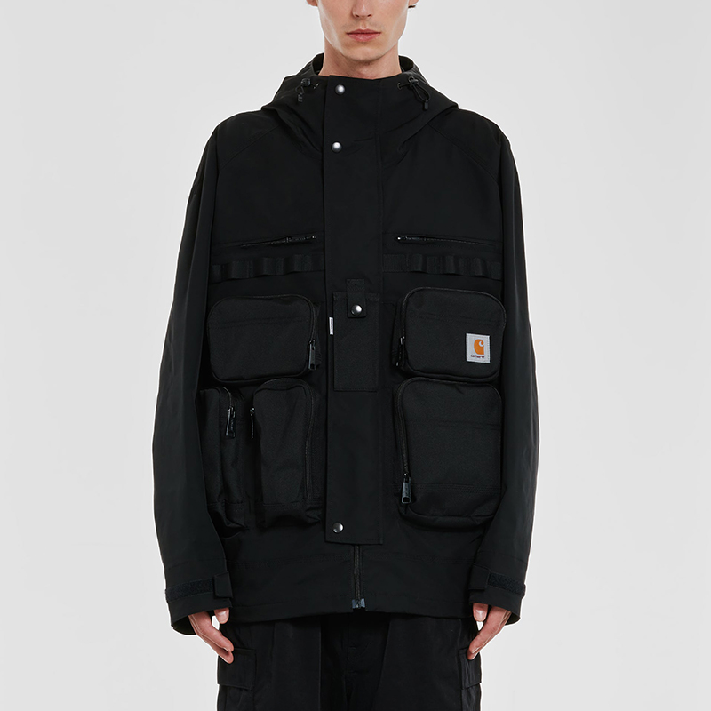 Shop Carhartt WIP x JUNYA WATANABE Jaket Utility Multi-Pocket Hitam WLJ9011001S