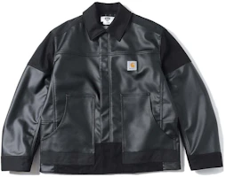 Carhartt WIP x Junya Watanabe SS24 Leather Logo Patchwork Jacket Black Unisex. WM-J904-100 Carhartt WIP x Junya Watanabe SS24 Leather Logo Patchwork Jacket Black Unisex. WM-J904-100