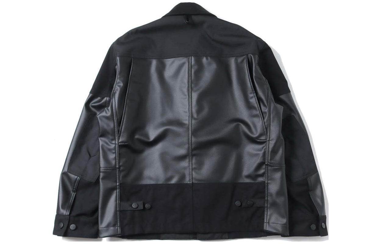 Carhartt WIP Junya Watanabe SS24 Leather Logo Patchwork Jacket Black Unisex. WM-J904-100 圖 3