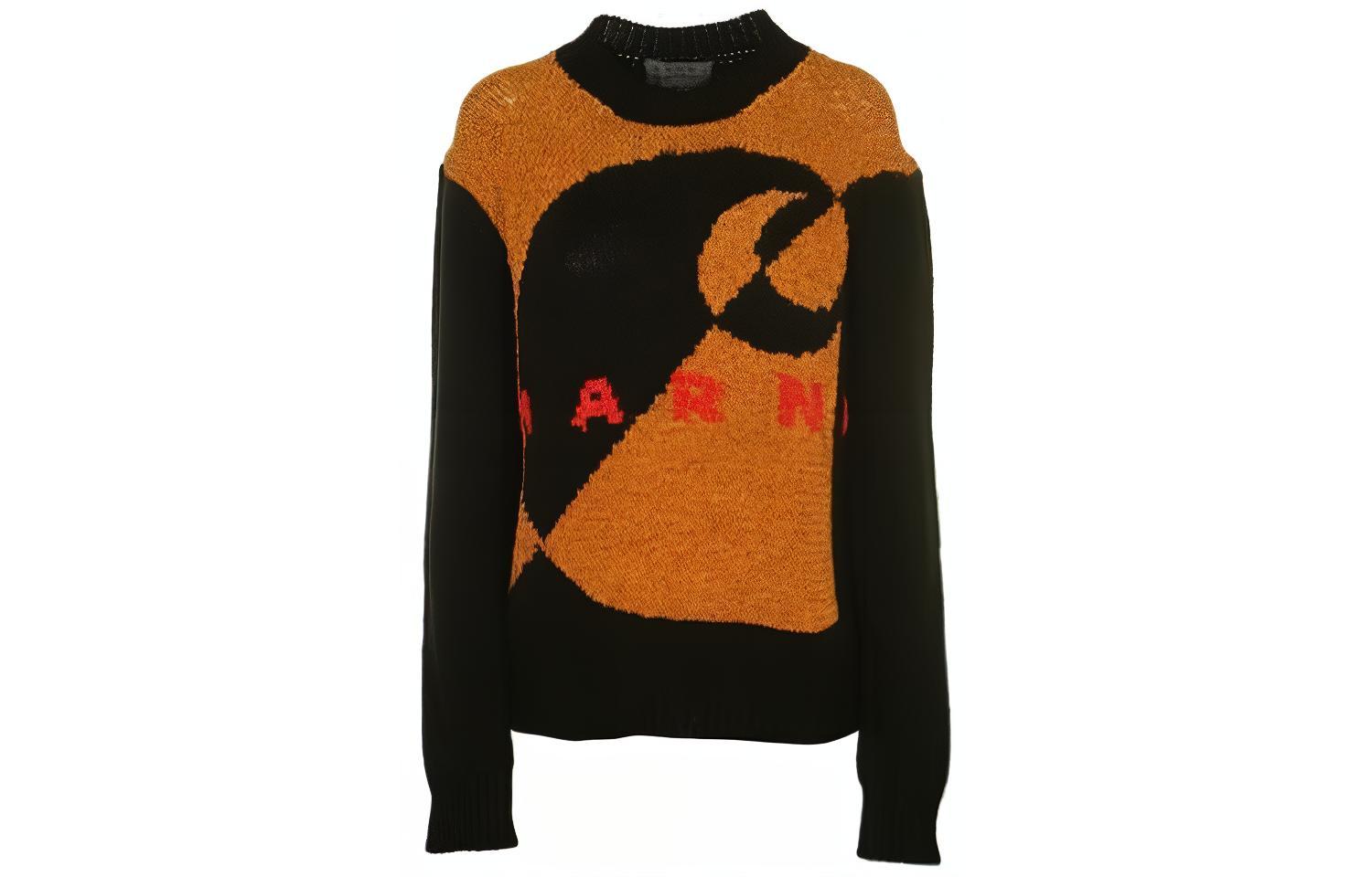 Carhartt WIP x Marni Logo Sweater Unisex Yellow Black Collaboration. CHWMN-A10