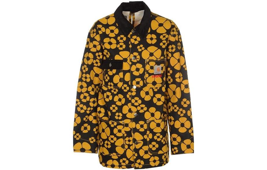Order Carhartt WIP x Marni Jaket Logo Sulam Bunga Kuning Unisex Regular Fit CHWMN-A4