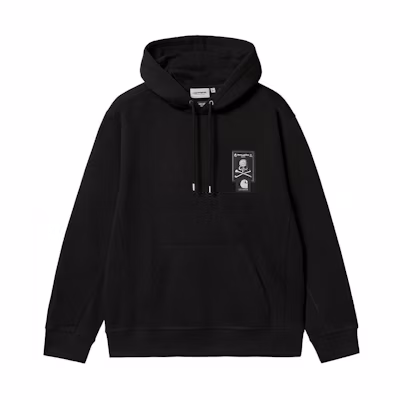 Carhartt WIP Mastermind JAPAN Hoodie Black - Minimalist Logo Drawstring Design. CHXSWA222071J-BKX