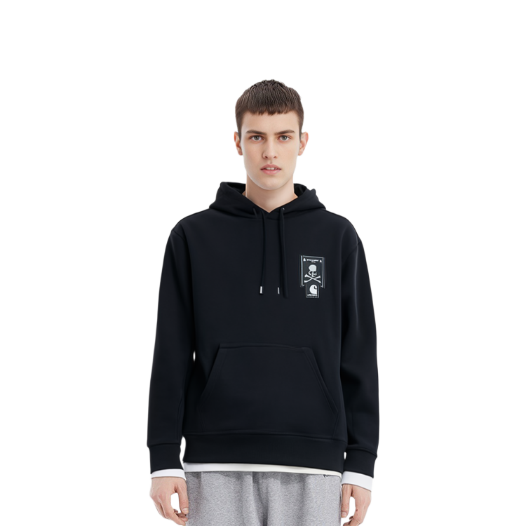 Carhartt WIP Mastermind JAPAN Hoodie Black - Minimalist Logo Drawstring Design. CHXSWA222071J-BKX 圖 4