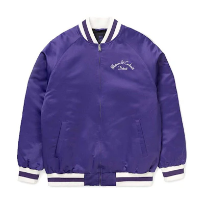 Carhartt WIP MOTOWN Striped Color Block Varsity Jacket Purple Unisex. I027168-0C900