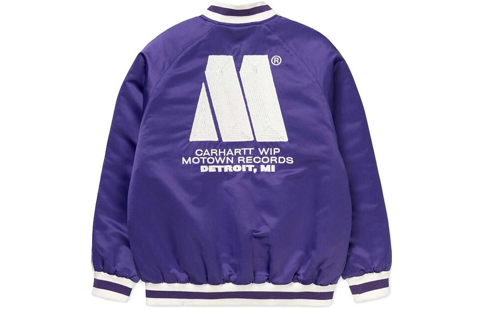 Carhartt WIP MOTOWN Striped Color Block Varsity Jacket Purple Unisex. I027168-0C900 圖 3